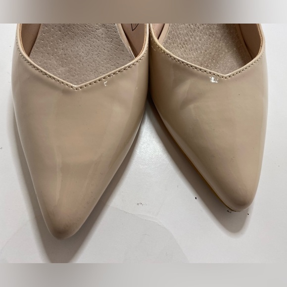 Greatonu Taupe Pointed Toe Slingback Kitten Heels Sz 9 - Picture 7 of 7